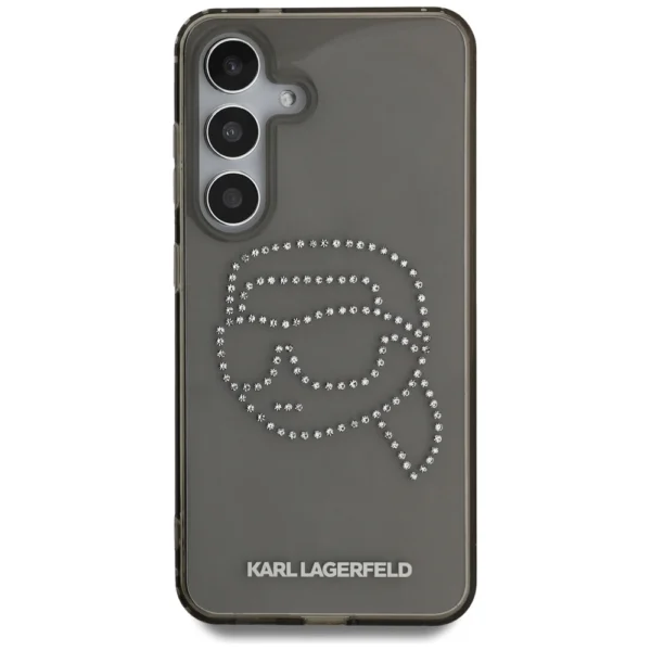 Case Karl Lagerfeld Rhinestones Karl Head Logo Samsung Galaxy S25 blackeng