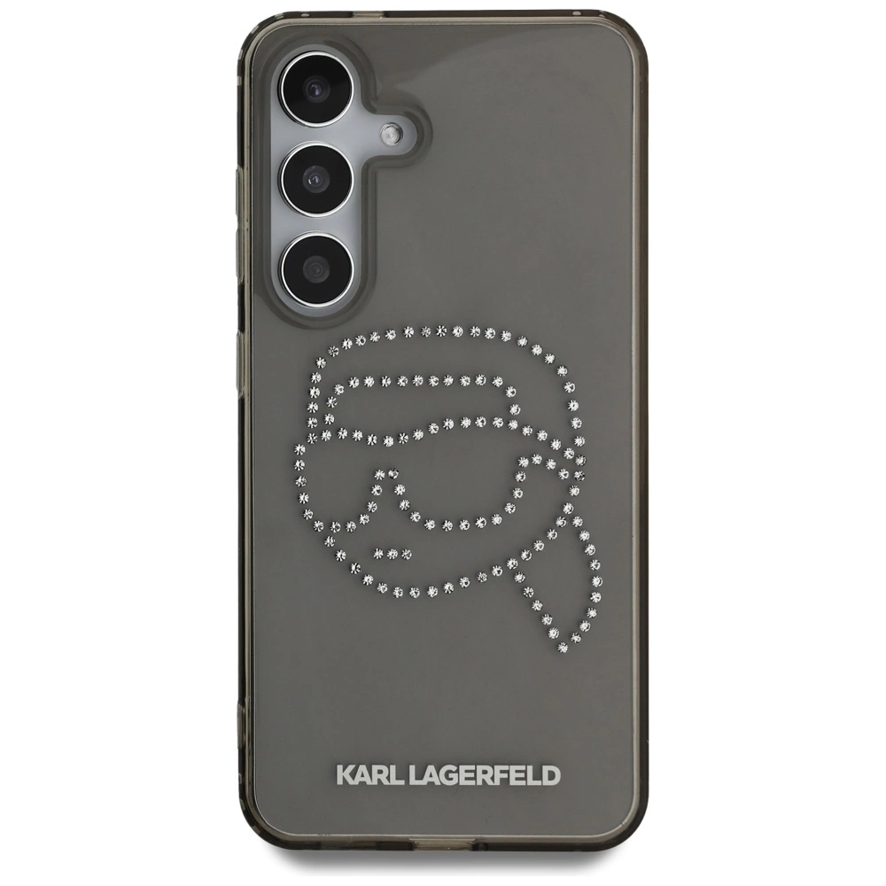 Case Karl Lagerfeld Rhinestones Karl Head Logo Samsung Galaxy S25 blackeng