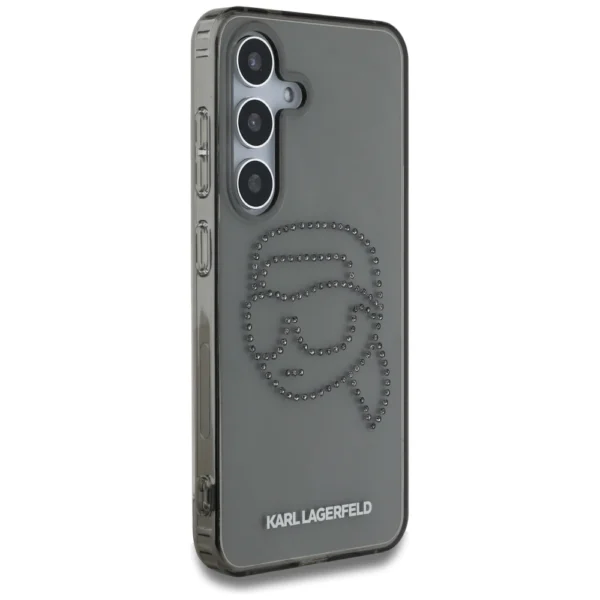 Case Karl Lagerfeld Rhinestones Karl Head Logo Samsung Galaxy S25 blackeng