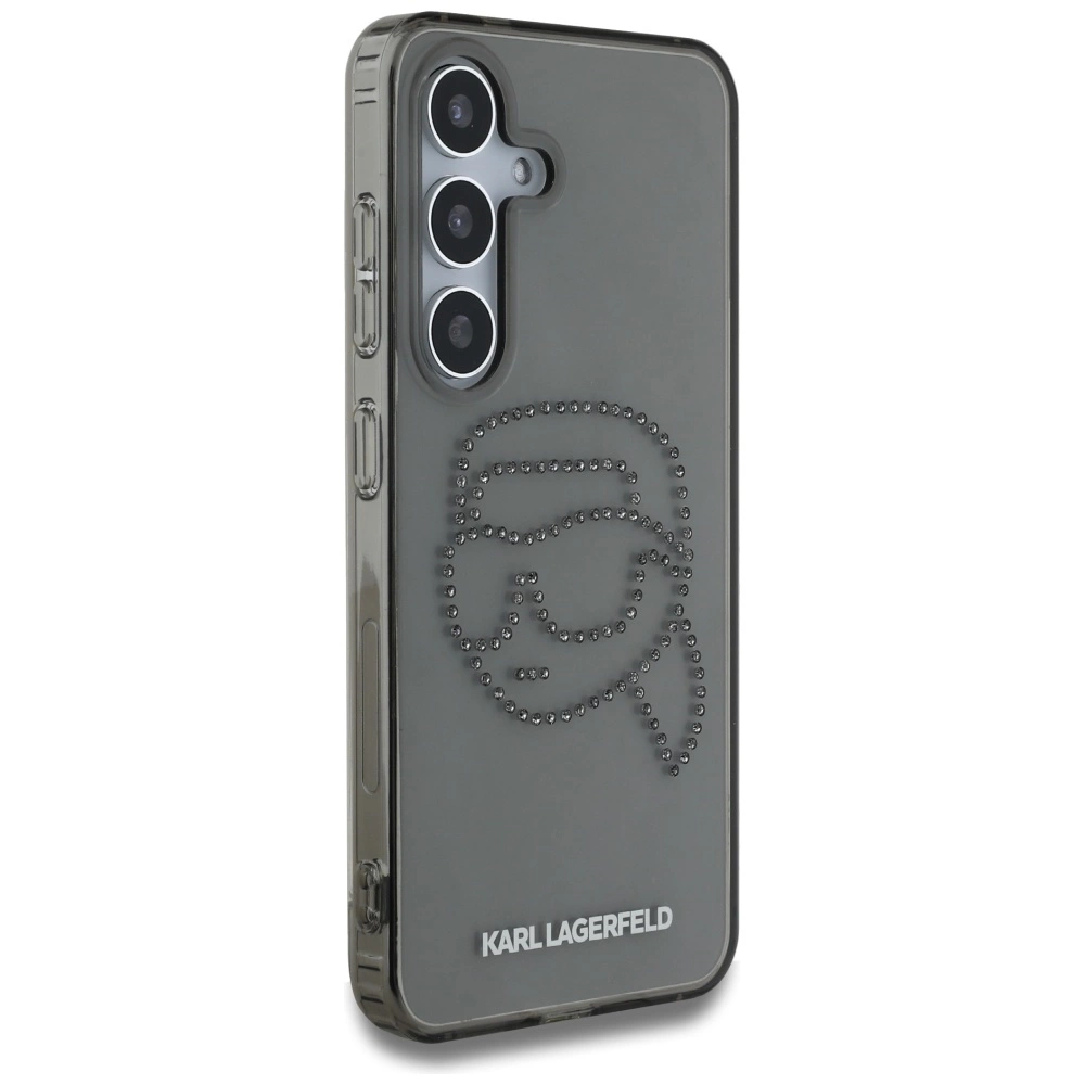 Case Karl Lagerfeld Rhinestones Karl Head Logo Samsung Galaxy S25 blackeng
