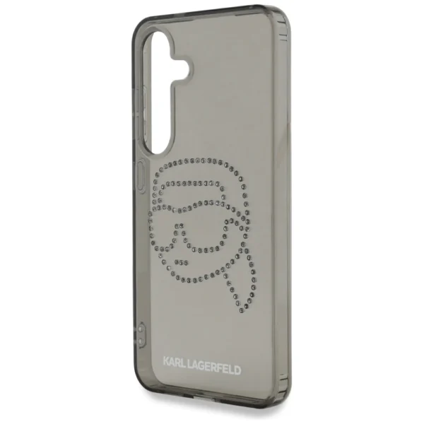 Case Karl Lagerfeld Rhinestones Karl Head Logo Samsung Galaxy S25 blackeng