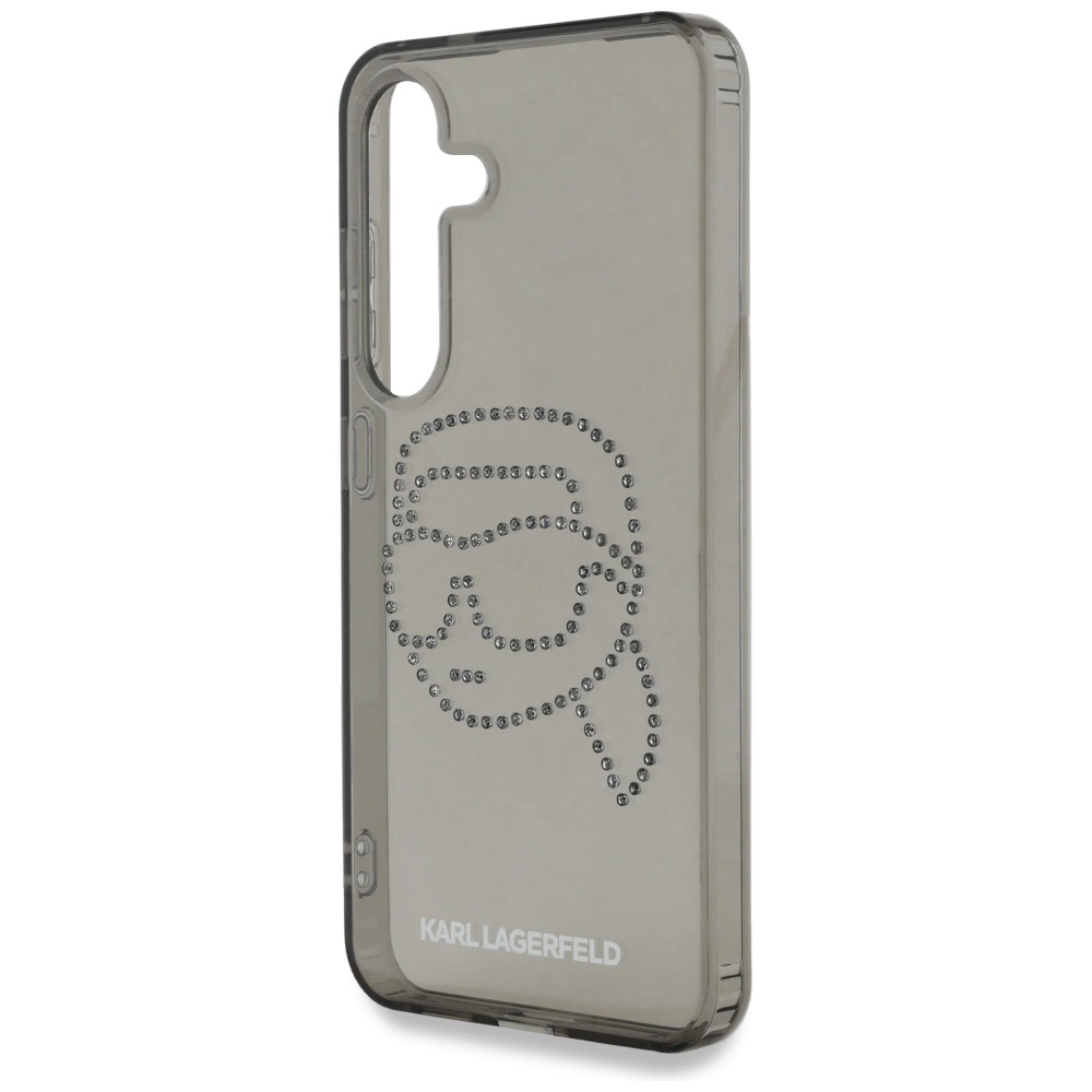 Case Karl Lagerfeld Rhinestones Karl Head Logo Samsung Galaxy S25 blackeng