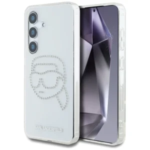 Case Karl Lagerfeld Rhinestones Karl Head Logo Samsung Galaxy S25 transparenteng