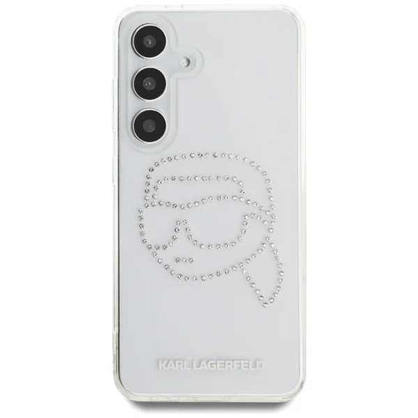 Case Karl Lagerfeld Rhinestones Karl Head Logo Samsung Galaxy S25 transparenteng