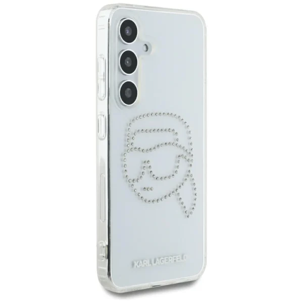 Case Karl Lagerfeld Rhinestones Karl Head Logo Samsung Galaxy S25 transparenteng