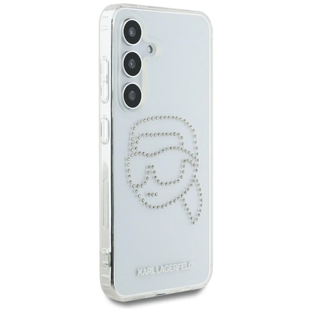 Case Karl Lagerfeld Rhinestones Karl Head Logo Samsung Galaxy S25 transparenteng