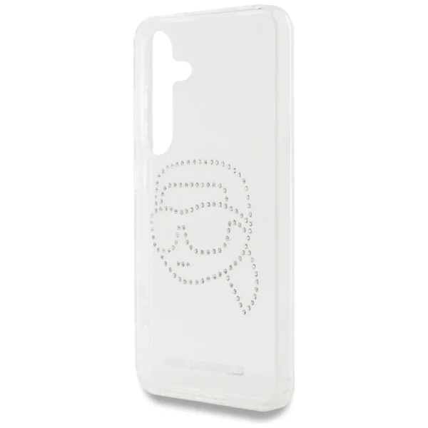 Case Karl Lagerfeld Rhinestones Karl Head Logo Samsung Galaxy S25 transparenteng