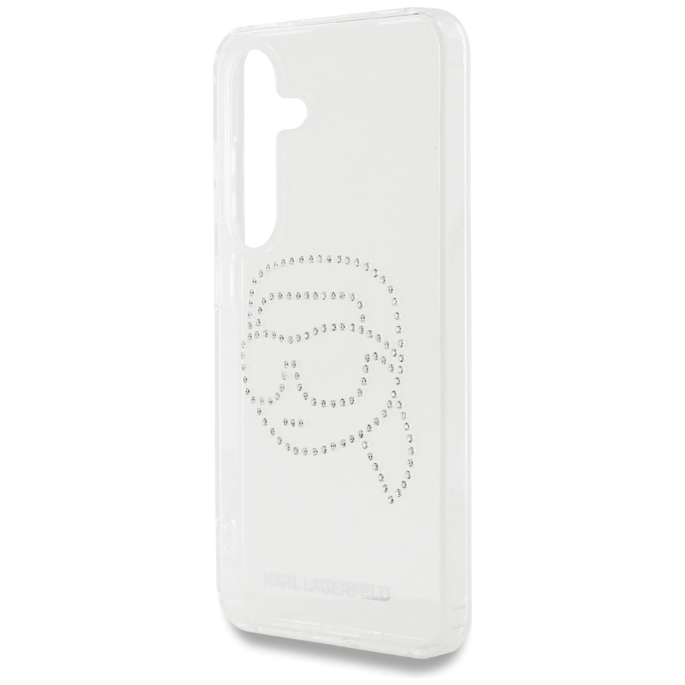 Case Karl Lagerfeld Rhinestones Karl Head Logo Samsung Galaxy S25 transparenteng