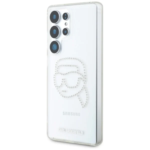 Case Karl Lagerfeld Rhinestones Karl Head Logo Samsung Galaxy S25 Ultra transparenteng