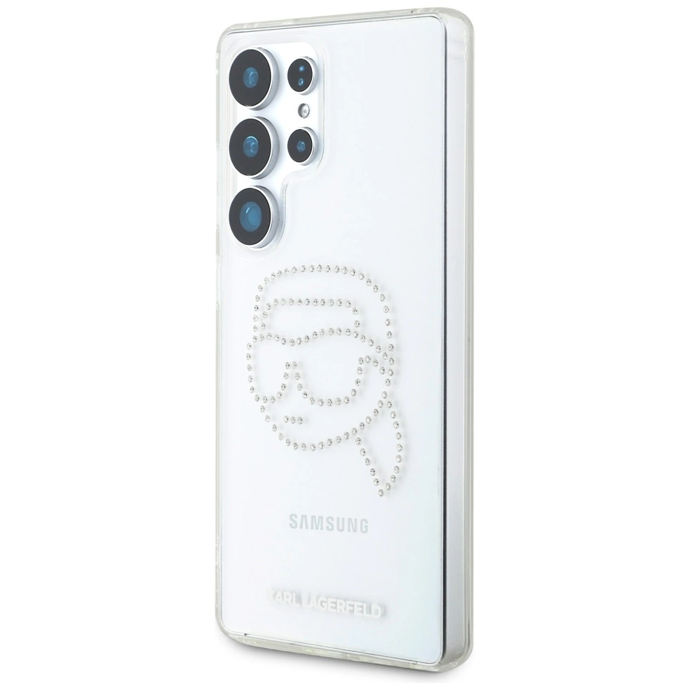 Case Karl Lagerfeld Rhinestones Karl Head Logo Samsung Galaxy S25 Ultra transparenteng