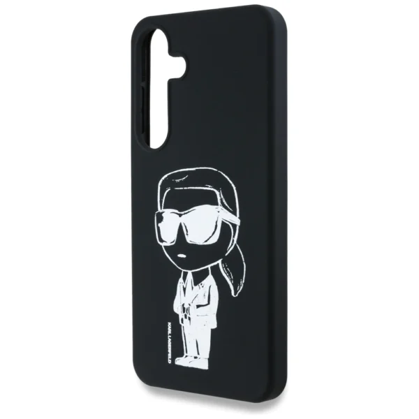Case Karl Lagerfeld Silicone Graffiti Ikonik Printed Logo MagSafe Samsung Galaxy S25 blackeng
