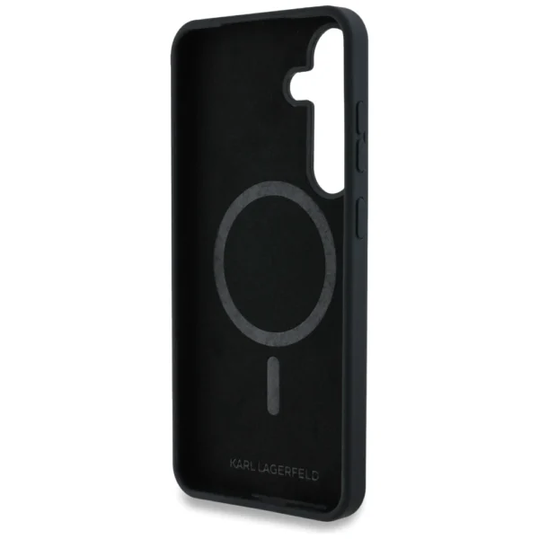Case Karl Lagerfeld Silicone Graffiti Ikonik Printed Logo MagSafe Samsung Galaxy S25 blackeng