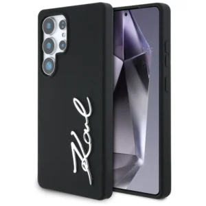 Case Karl Lagerfeld Silicone Metal Signature Logo Samsung Galaxy S25 Ultra blackeng