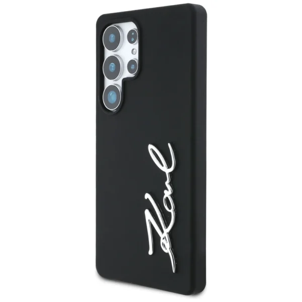 Case Karl Lagerfeld Silicone Metal Signature Logo Samsung Galaxy S25 Ultra blackeng