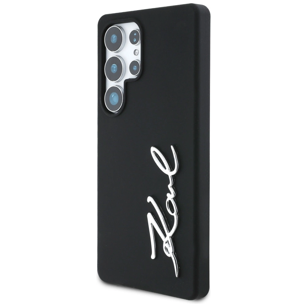 Case Karl Lagerfeld Silicone Metal Signature Logo Samsung Galaxy S25 Ultra blackeng