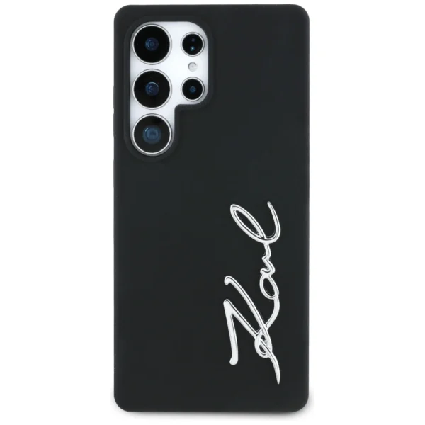Case Karl Lagerfeld Silicone Metal Signature Logo Samsung Galaxy S25 Ultra blackeng