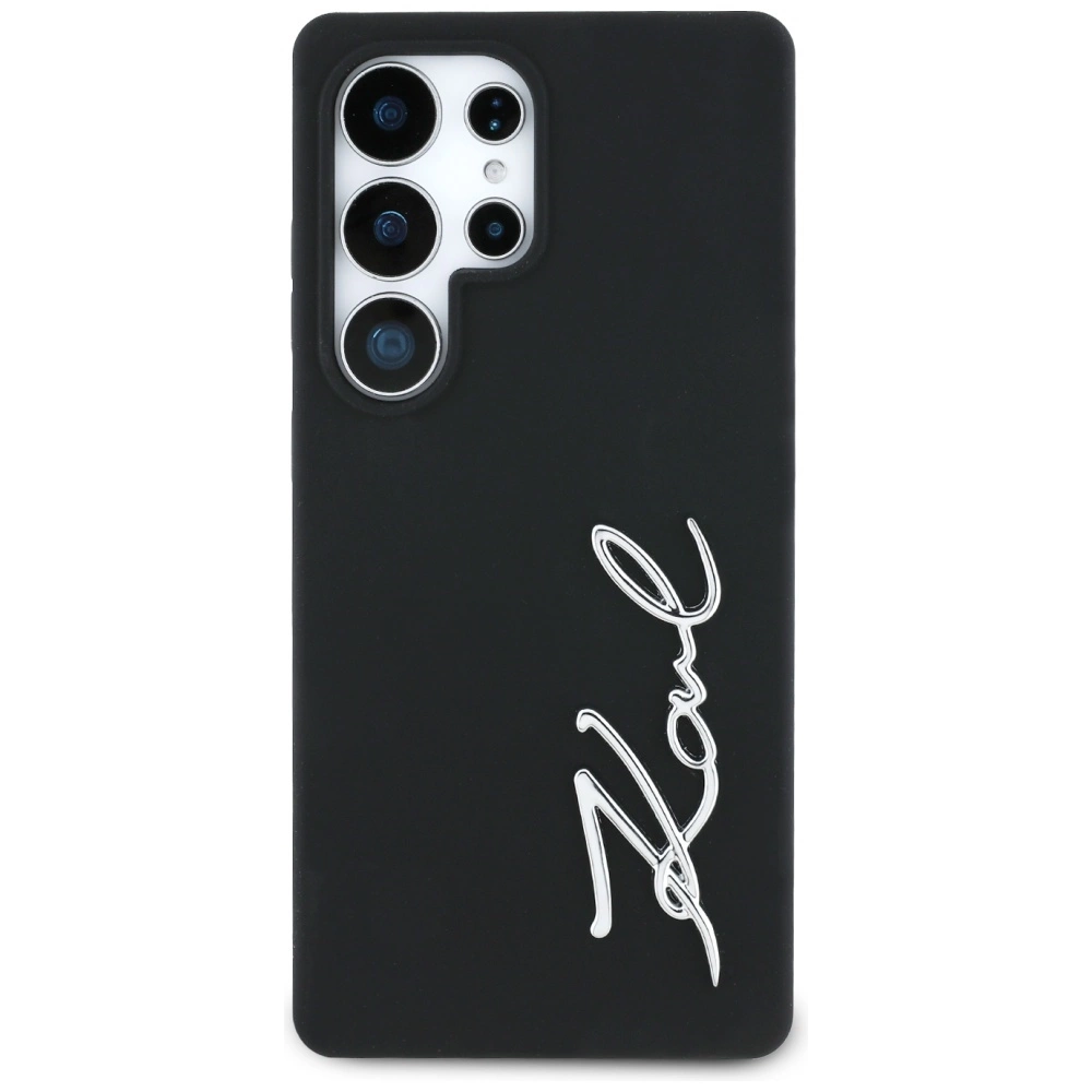 Case Karl Lagerfeld Silicone Metal Signature Logo Samsung Galaxy S25 Ultra blackeng