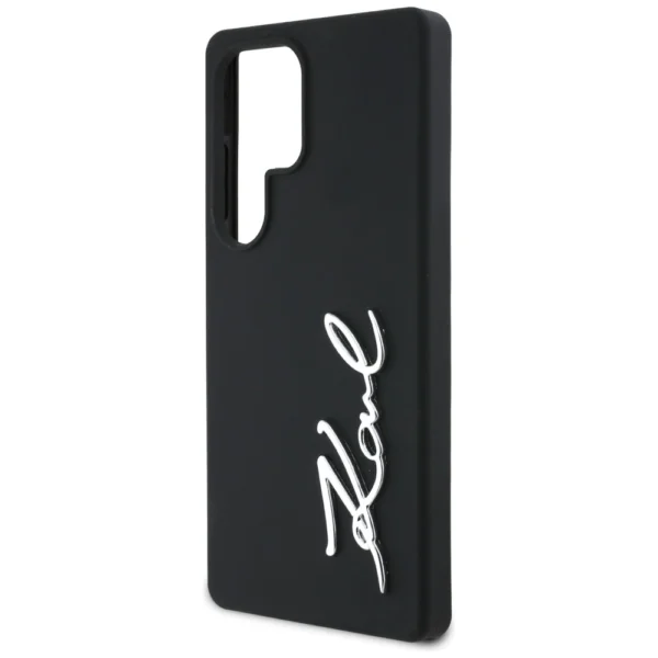 Case Karl Lagerfeld Silicone Metal Signature Logo Samsung Galaxy S25 Ultra blackeng