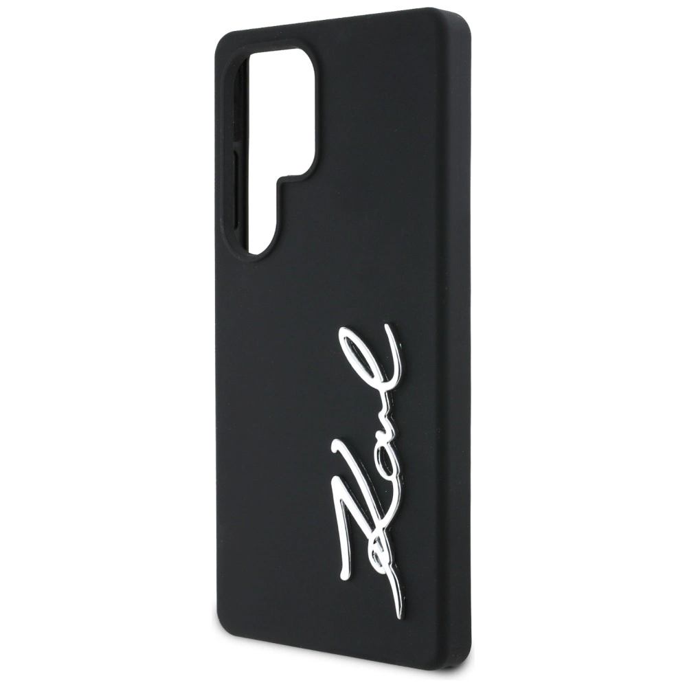 Case Karl Lagerfeld Silicone Metal Signature Logo Samsung Galaxy S25 Ultra blackeng