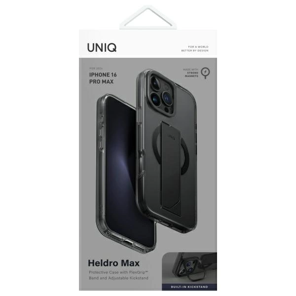 Uniq Heldro Max iPhone 16 Pro Max 6.9" Magclick Charging case black/vapour smokeeng