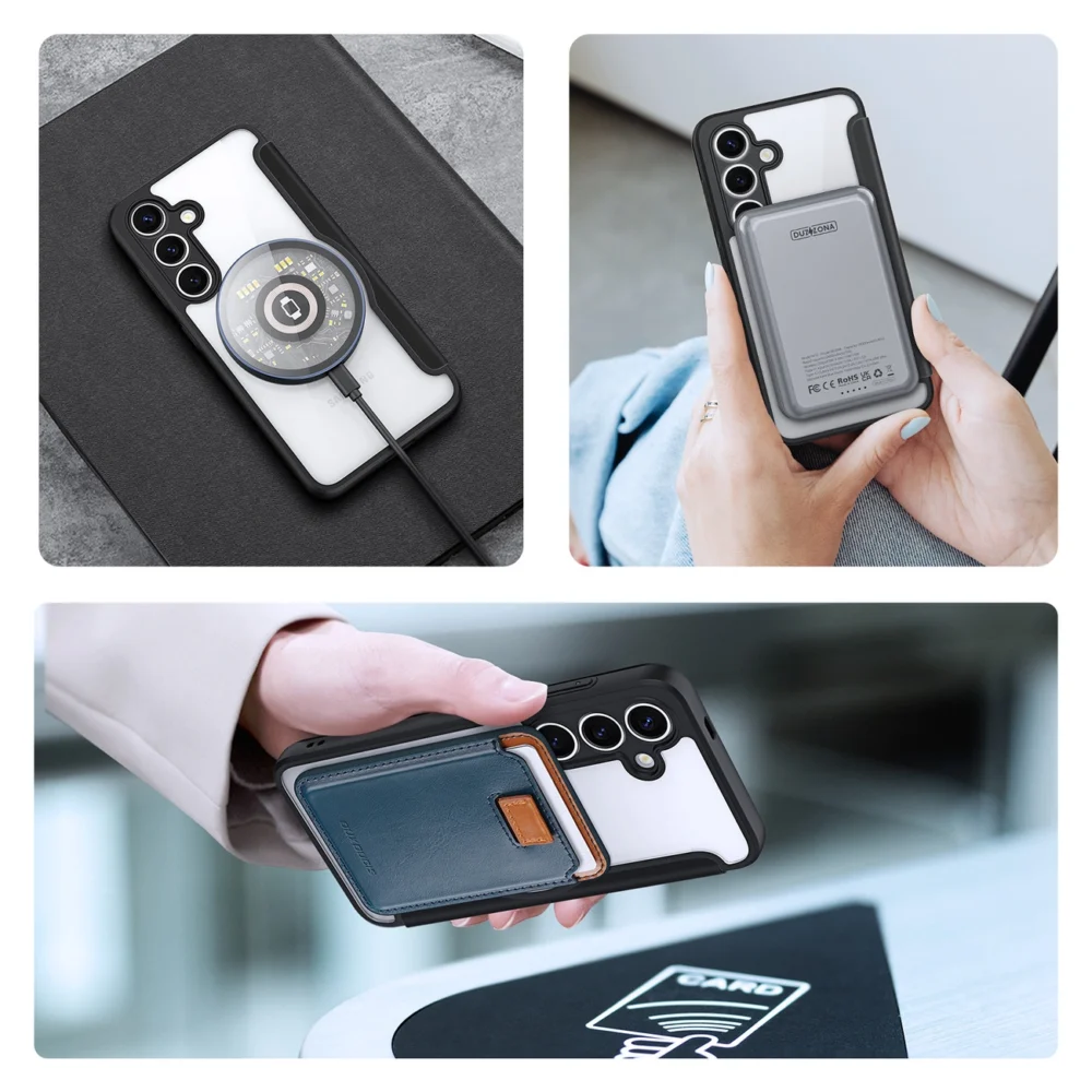 Dux Ducis Skin X Pro case for Samsung Galaxy S25 with MagSafe and wallet - blackeng