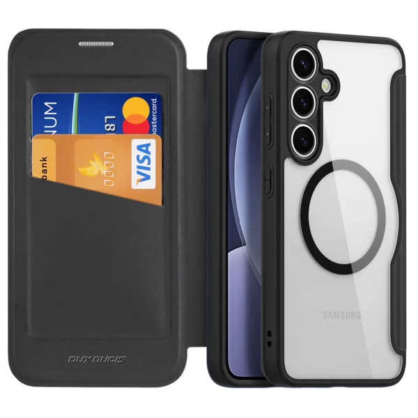 Dux Ducis Skin X Pro case for Samsung Galaxy S25 with MagSafe and wallet - blackeng