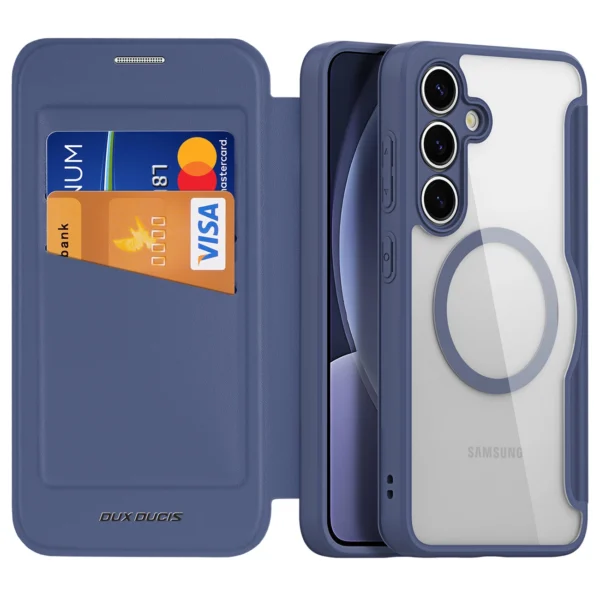 Dux Ducis Skin X Pro case for Samsung Galaxy S25 with MagSafe and wallet - blueeng