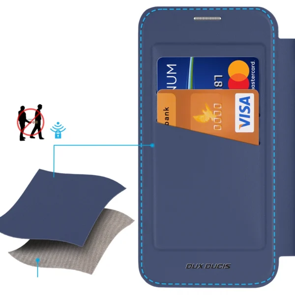 Dux Ducis Skin X Pro case for Samsung Galaxy S25 with MagSafe and wallet - blueeng
