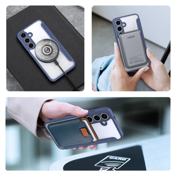 Dux Ducis Skin X Pro case for Samsung Galaxy S25+ with MagSafe and wallet - blueeng