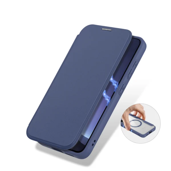 Dux Ducis Skin X Pro case for Samsung Galaxy S25+ with MagSafe and wallet - blueeng