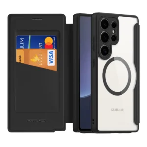 Dux Ducis Skin X Pro Case for Samsung Galaxy S25 Ultra with MagSafe and Wallet - Blackeng