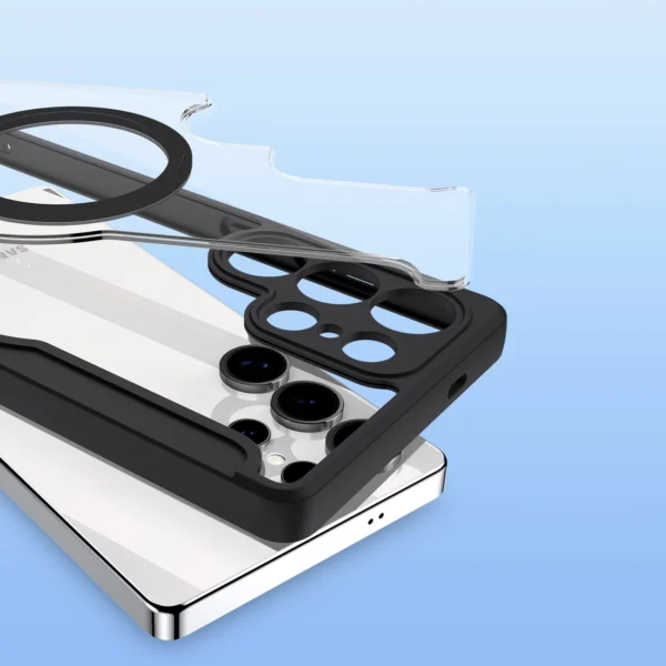 Dux Ducis Skin X Pro Case for Samsung Galaxy S25 Ultra with MagSafe and Wallet - Blackeng