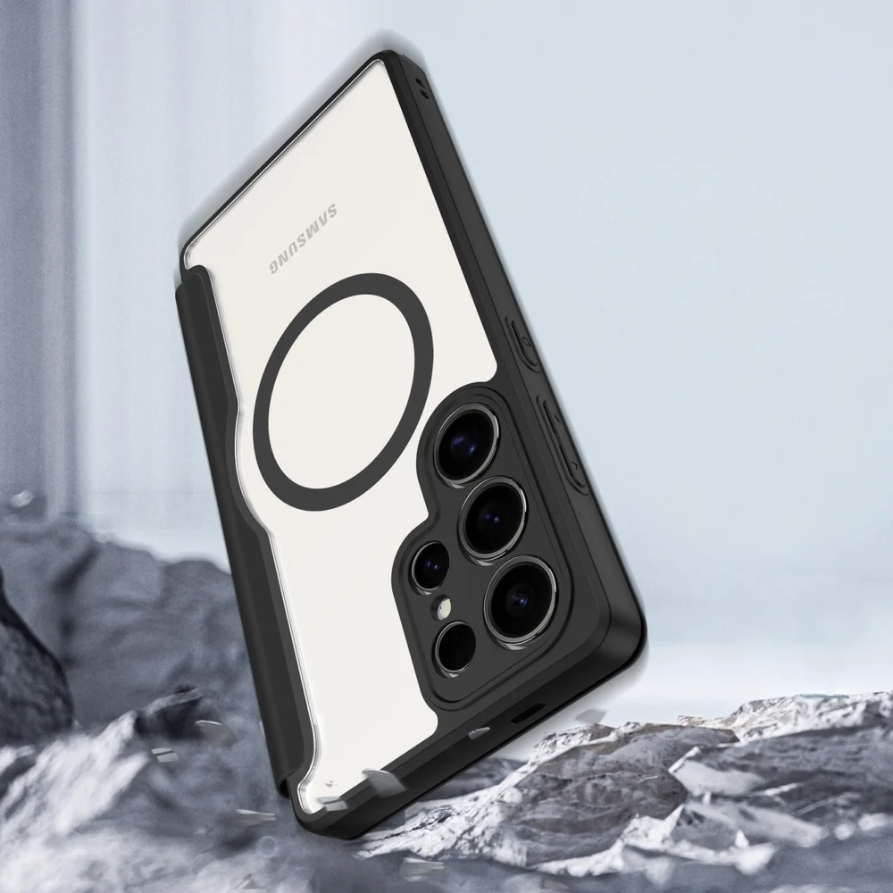Dux Ducis Skin X Pro Case for Samsung Galaxy S25 Ultra with MagSafe and Wallet - Blackeng