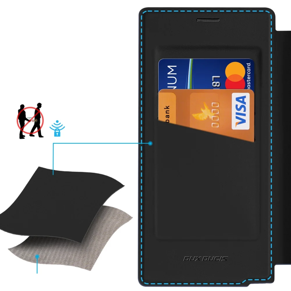 Dux Ducis Skin X Pro Case for Samsung Galaxy S25 Ultra with MagSafe and Wallet - Blackeng