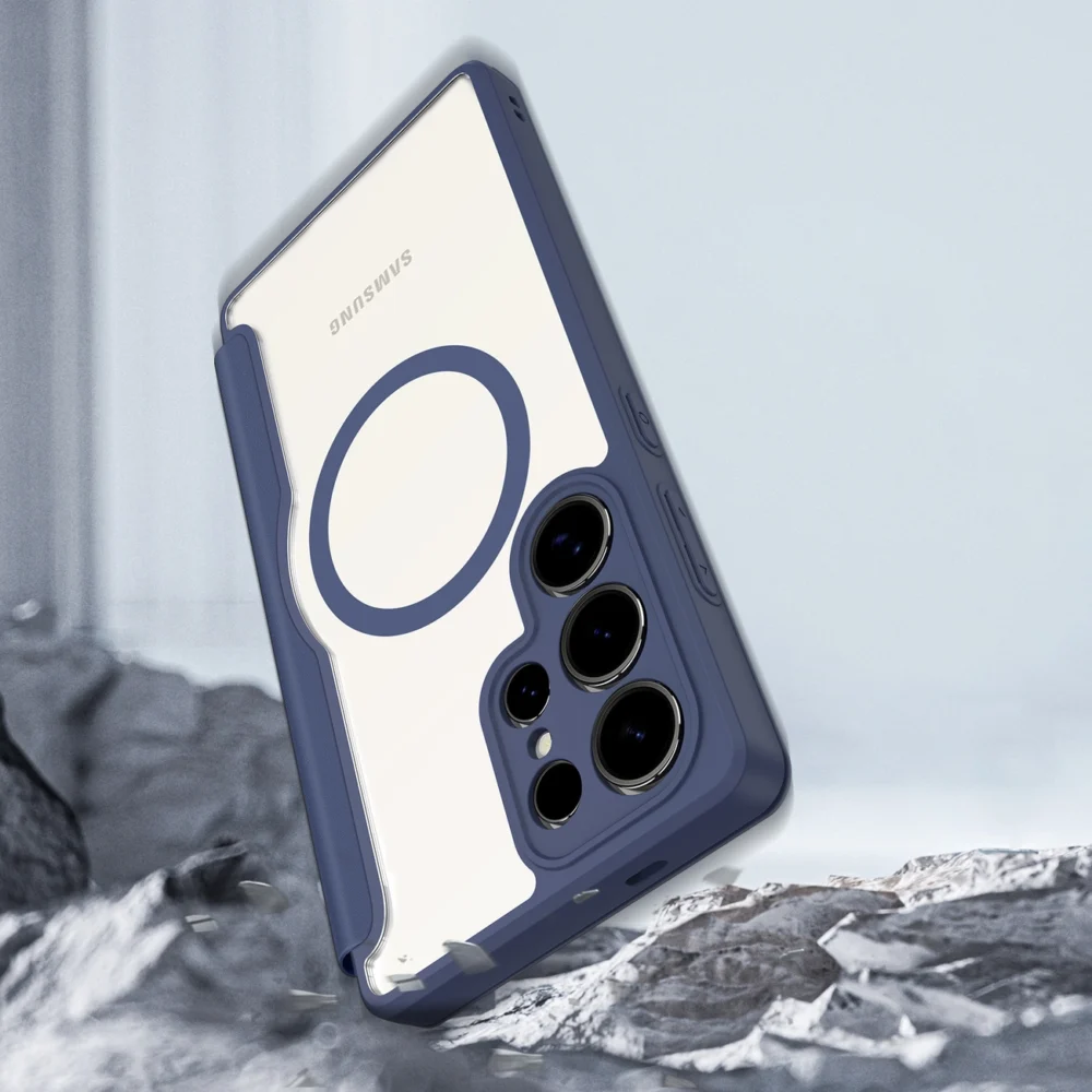 Dux Ducis Skin X Pro case for Samsung Galaxy S25 Ultra with MagSafe and wallet - blueeng