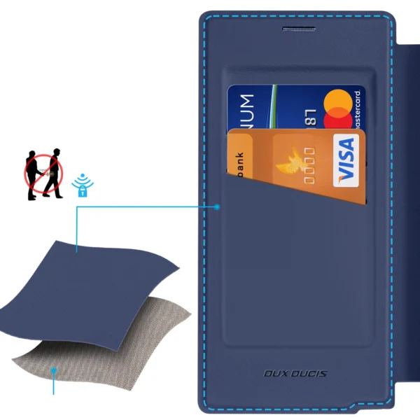 Dux Ducis Skin X Pro case for Samsung Galaxy S25 Ultra with MagSafe and wallet - blueeng