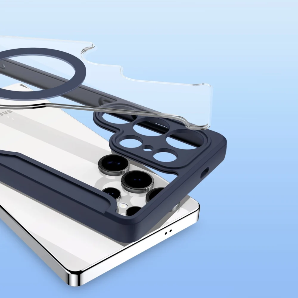 Dux Ducis Skin X Pro case for Samsung Galaxy S25 Ultra with MagSafe and wallet - blueeng