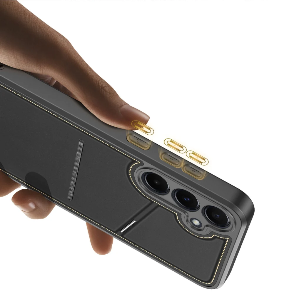Dux Ducis Rafi II Case for Samsung Galaxy S25+ with Stand and Wallet - Blackeng