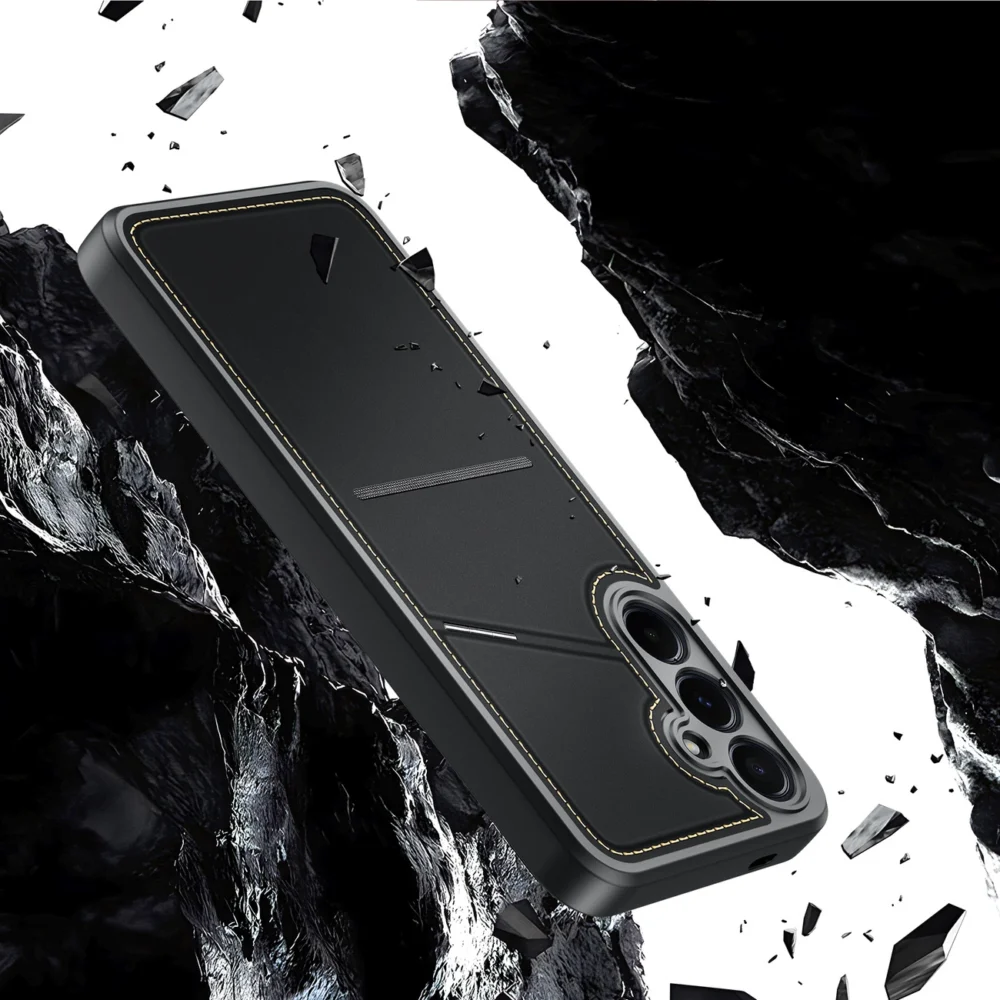 Dux Ducis Rafi II Case for Samsung Galaxy S25+ with Stand and Wallet - Blackeng