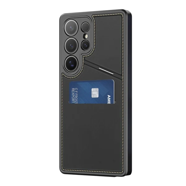 Dux Ducis Rafi II Case for Samsung Galaxy S25 Ultra with Stand and Wallet - Blackeng