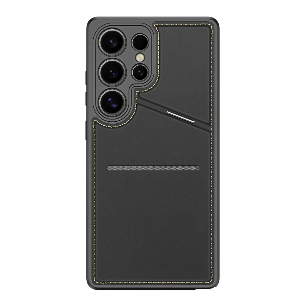 Dux Ducis Rafi II Case for Samsung Galaxy S25 Ultra with Stand and Wallet - Blackeng