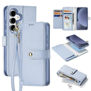 Dux Ducis Lawa Leather Case for Samsung Galaxy S25+ with Detachable Magnetic Wallet - Blueeng