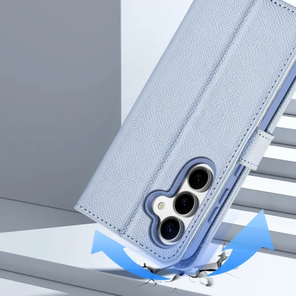 Dux Ducis Lawa Leather Case for Samsung Galaxy S25+ with Detachable Magnetic Wallet - Blueeng