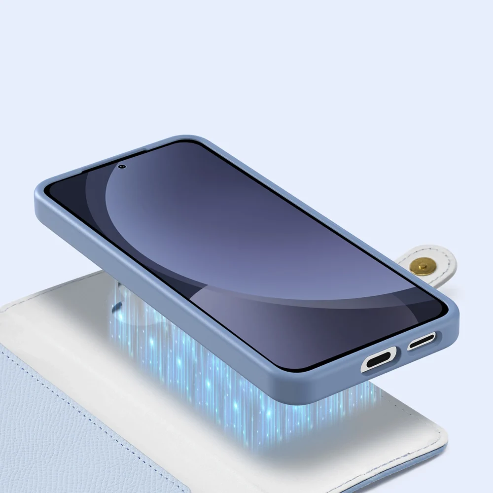 Dux Ducis Lawa Leather Case for Samsung Galaxy S25+ with Detachable Magnetic Wallet - Blueeng