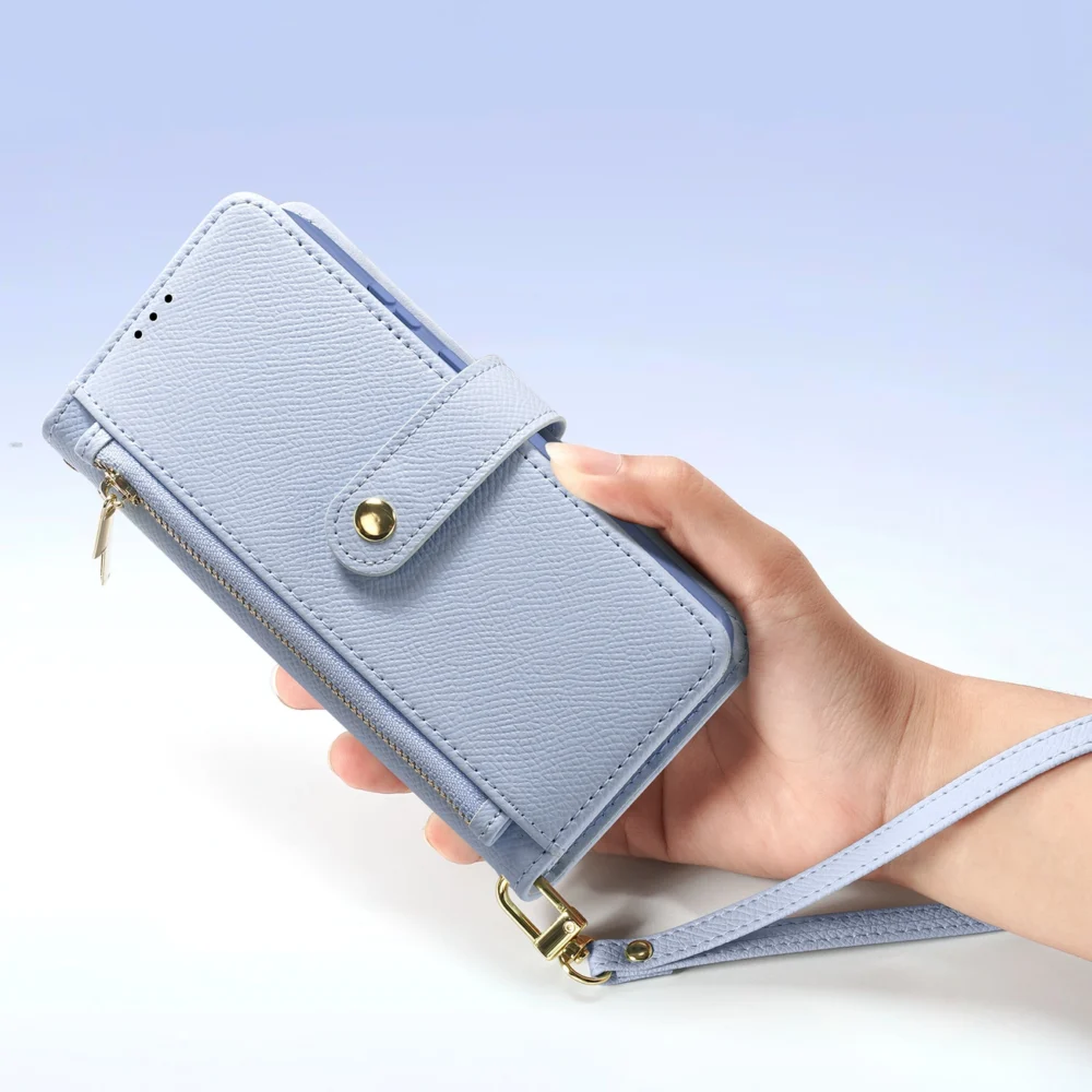 Dux Ducis Lawa Leather Case for Samsung Galaxy S25 Ultra with Detachable Magnetic Wallet - Blueeng