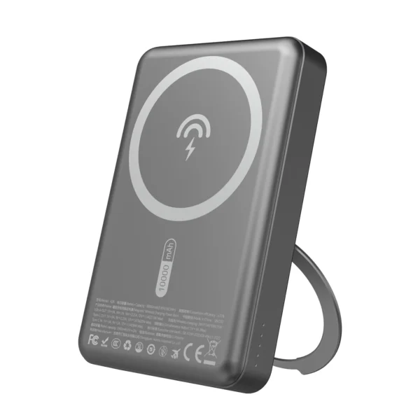 Dudao K28 10000mAh PD 22.5W MagSafe Powerbank with Metal Case and Ring Stand - Grayeng