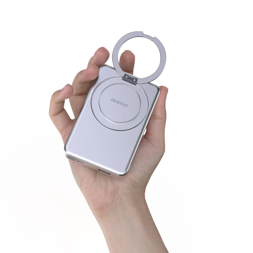 Dudao K28 10000mAh PD 22.5W MagSafe Powerbank with Metal Case and Ring Stand - Grayeng