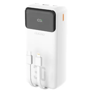 Dudao K15MAX 30000mAh PD 22.5W Powerbank with Built-in Cables - Whiteeng