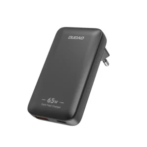 GaN Dudao A65Q 65W USB-A / USB-C PD Ultra-Thin Travel Wall Charger EU / US - Blackeng