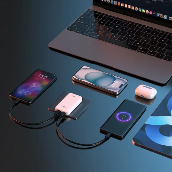 GaN Dudao A65Q 65W USB-A / USB-C PD Ultra-Thin Travel Wall Charger EU / US - Whiteeng